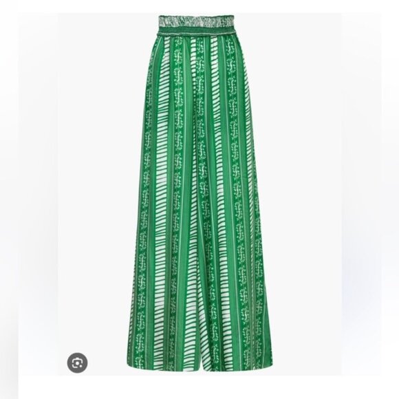 Juan De Dios San Cipriano Silk Pants Green Size Small - Picture 11 of 11